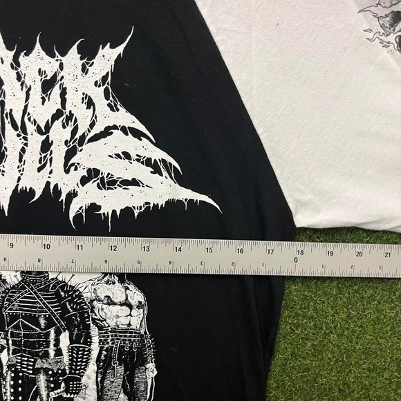 Black Skulls X Death Saves 3/4 Sleeve Death Metal Band Tee Shirt - Picture 6 of 7